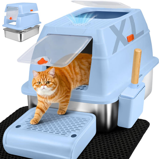 Stainless Steel Litter Box with Lid
